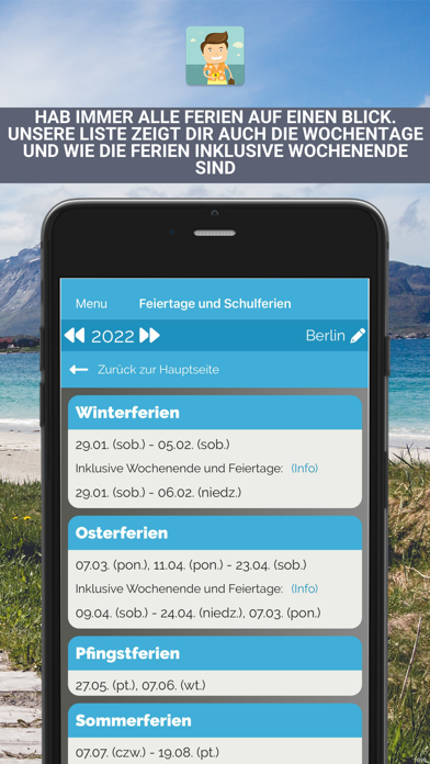 Feiertage & Schulferien Screenshot