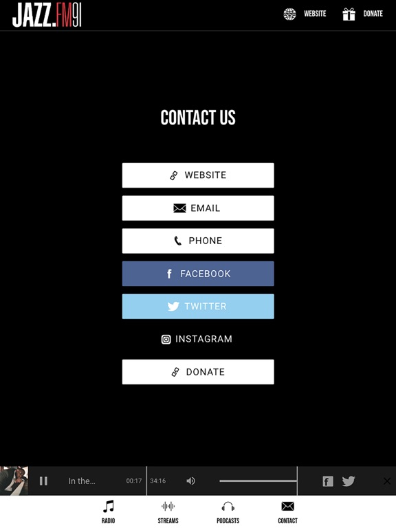 JAZZ.FM91 iPad screenshot 6 - Music app