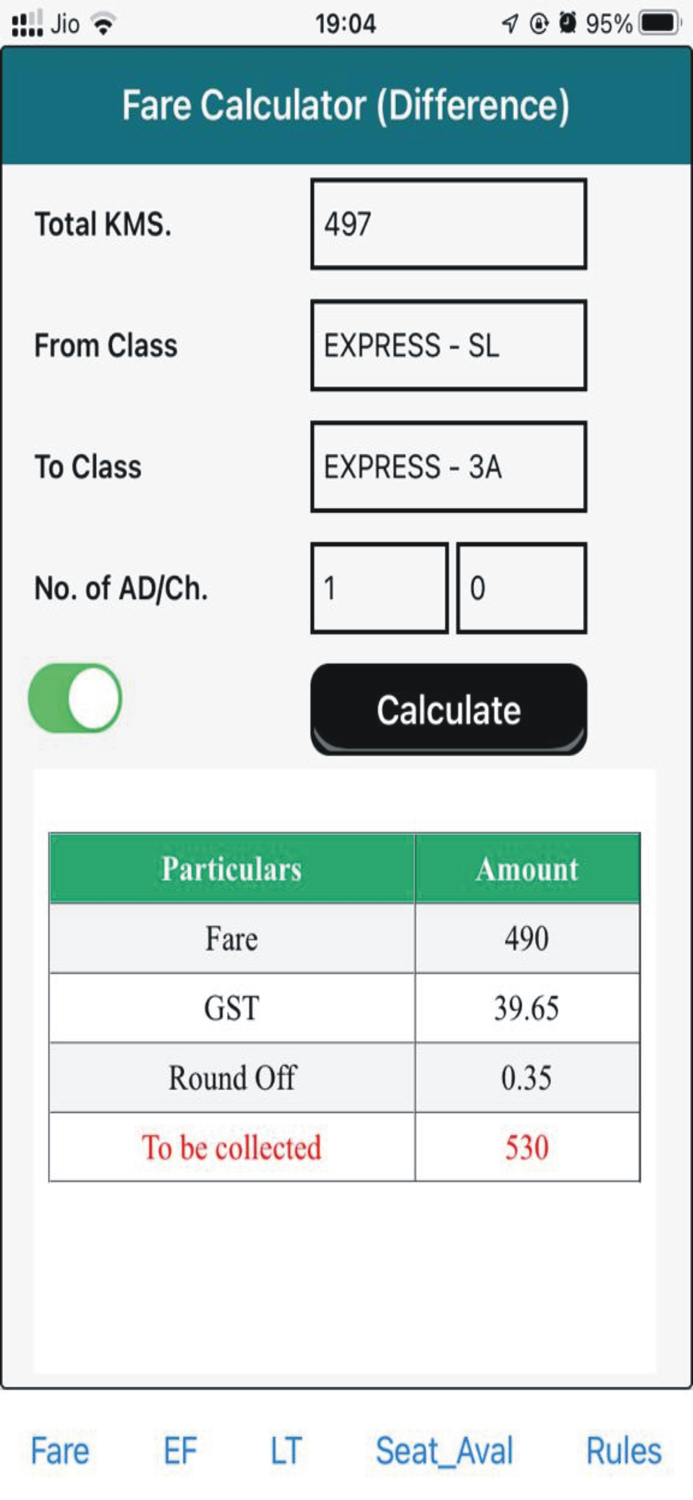Train Fare Calculator