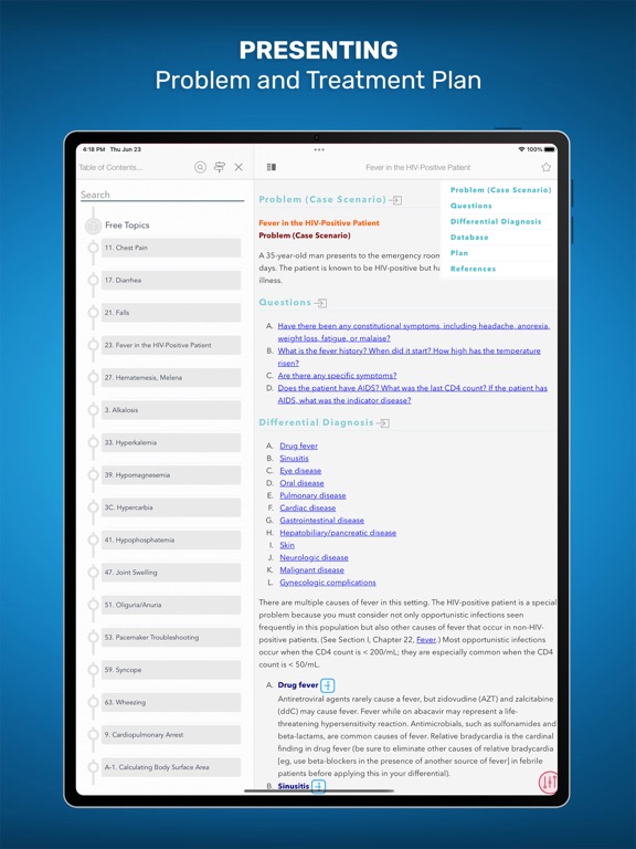 Internal Medicine On Call iPad screenshot 5 - Medical app