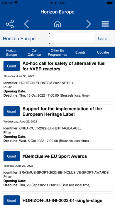 Horizon Europe Screenshot