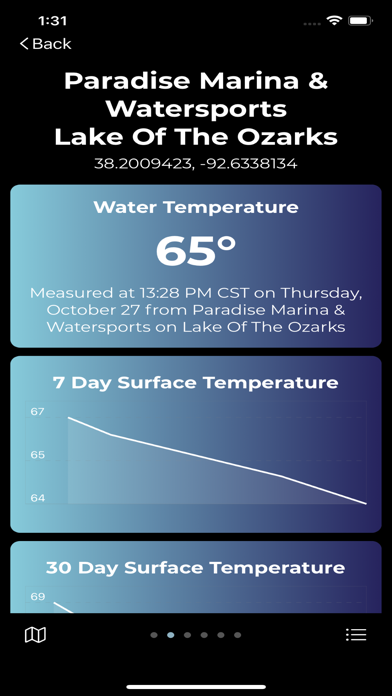 LakeSpy Water Conditions Screenshot