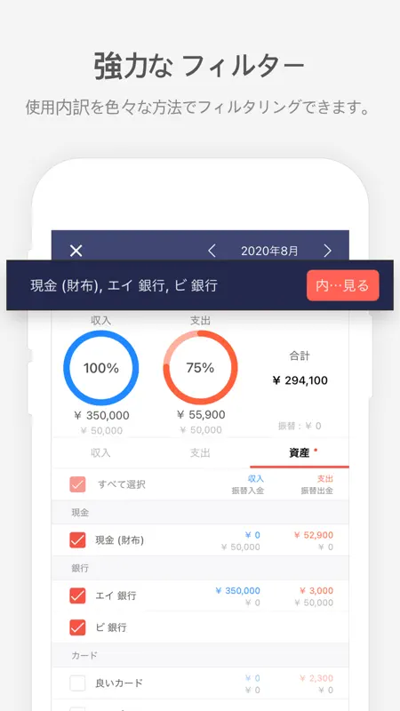 家計簿 - らくな家計簿   簡単!人気の家計簿(かけいぼ) screenshot 5 of 9