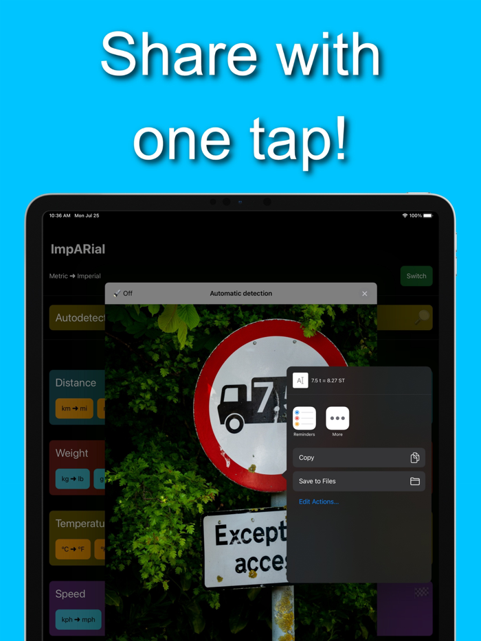 ImpARial – AR unit converter
