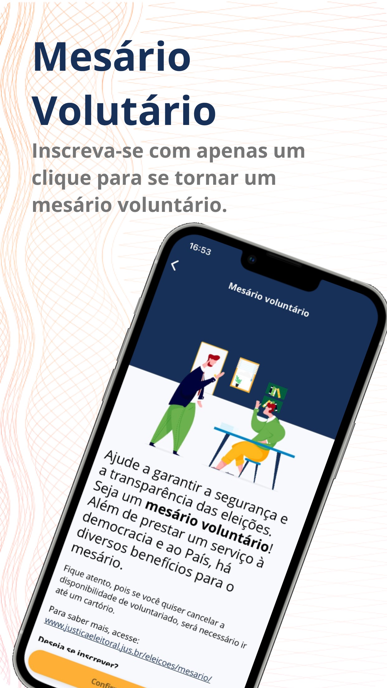 Screenshot do app e-Título