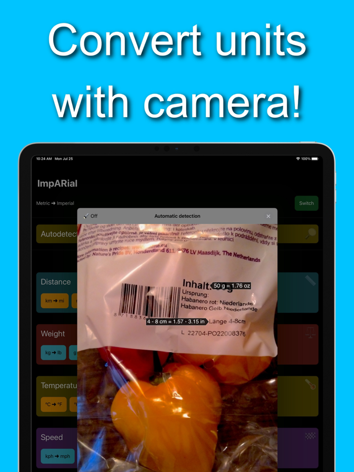 ImpARial – AR unit converter