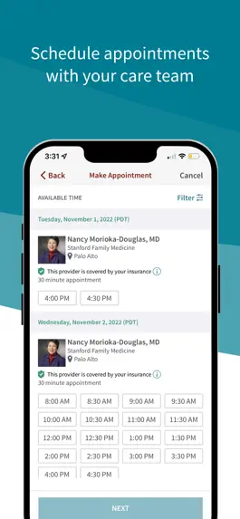 Game screenshot Stanford Health Care MyHealth apk