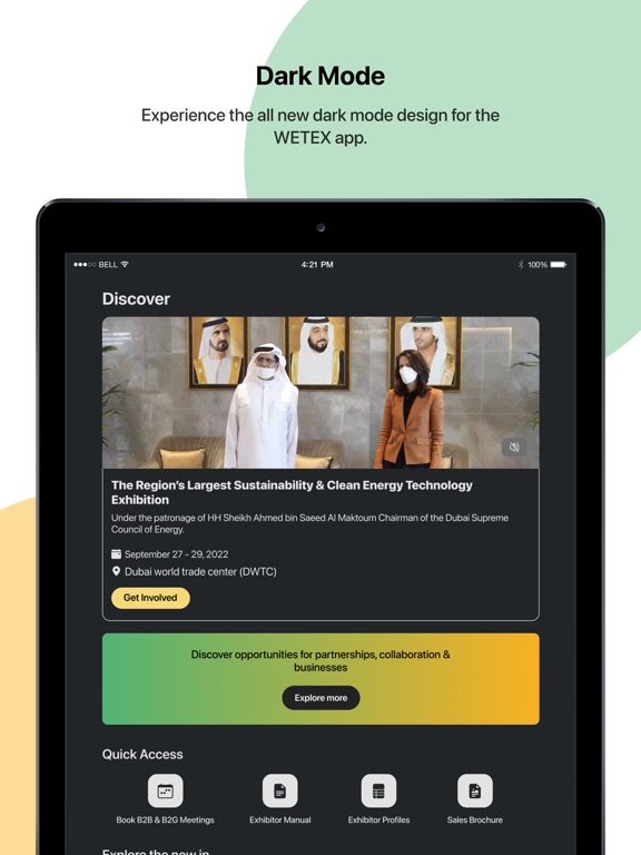 WETEX iPad screenshot
