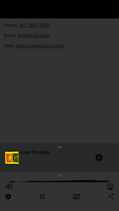 AM 1530 WCKG Chicago Screenshot