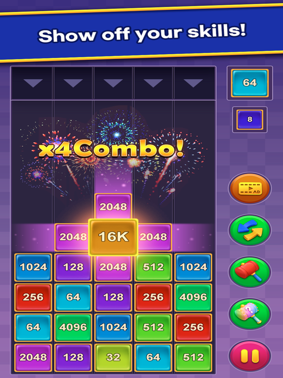 Number One - 2048 Merge Game iPad screenshot