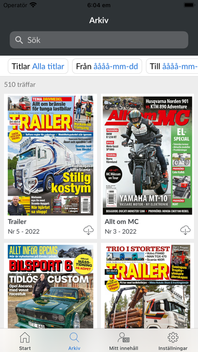 Motortidningar Screenshot