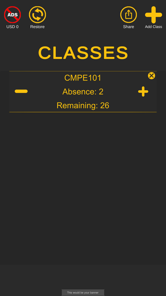 #1. Track Attendance: Classes (iOS) 由: ARDA ERBAHARLI