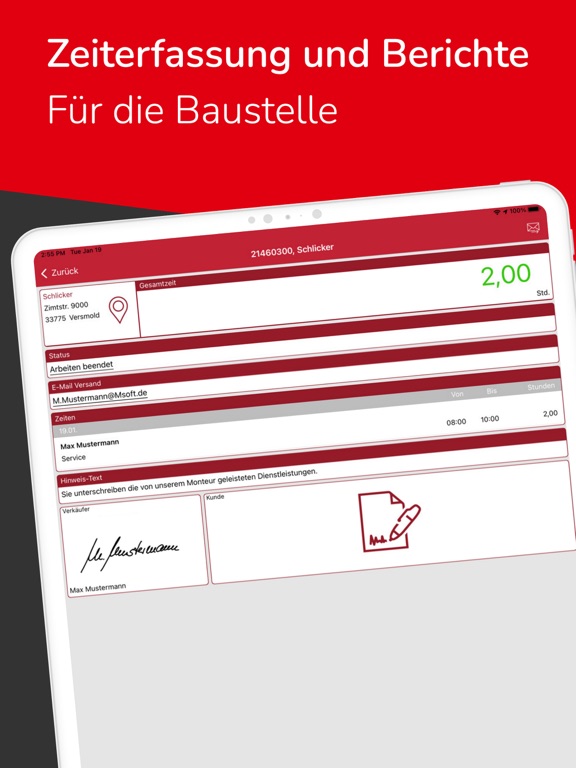 Screenshot #4 pour TIME4 Service - Zeiterfassung
