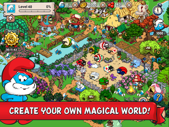 Smurfs' Village iPad app afbeelding 2