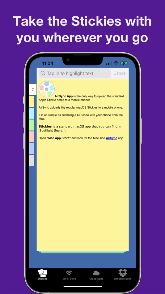 #1. AirSync your Stickies (iOS) 由: AnswerSolutions LLC