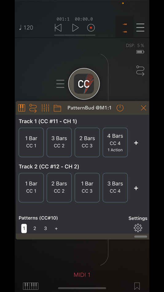 #1. PatternBud - MIDI CC Sequencer (iOS) By: Cem Olcay