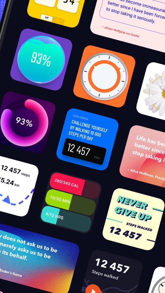 #3. WiGet - Cool Widgets & Themes (iOS) By: Mikita Dzidzenka