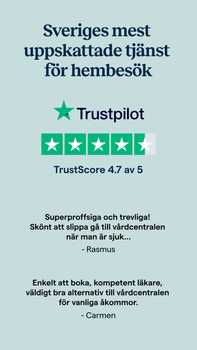 Läkare och vård via hembesök Screenshot