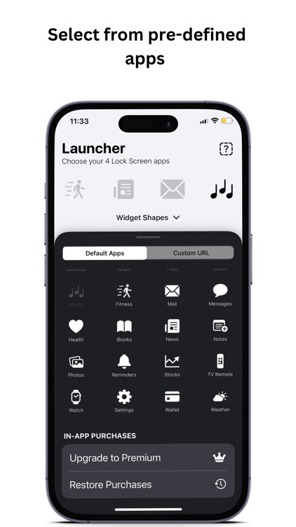 Lock Screen Widget Launcher