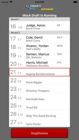 Game screenshot Fantasy Baseball Draft Kit '23 apk