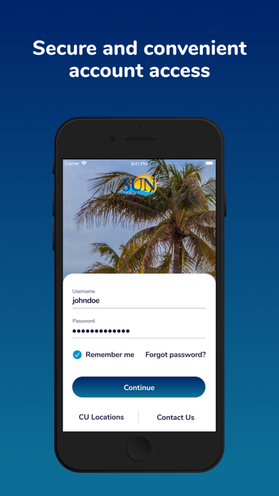 SUN Credit Union Screenshot