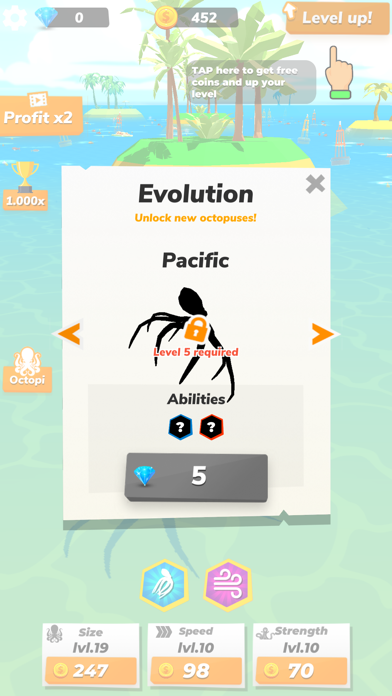 Idle Octopus: Mega Tycoon Game Screenshot