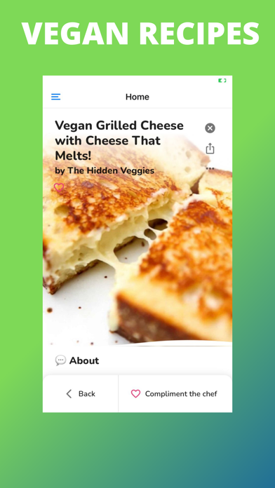 Vegan Recipes App Screenshot