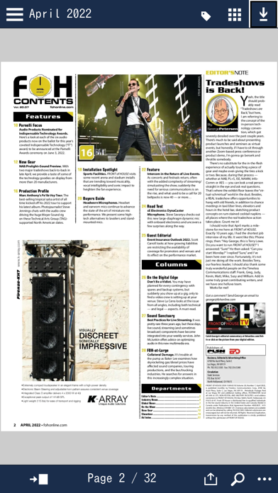 FRONT of HOUSE (FOH) Magazine screenshot 3