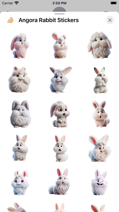 Screenshot #1 pour Angora Rabbit Stickers