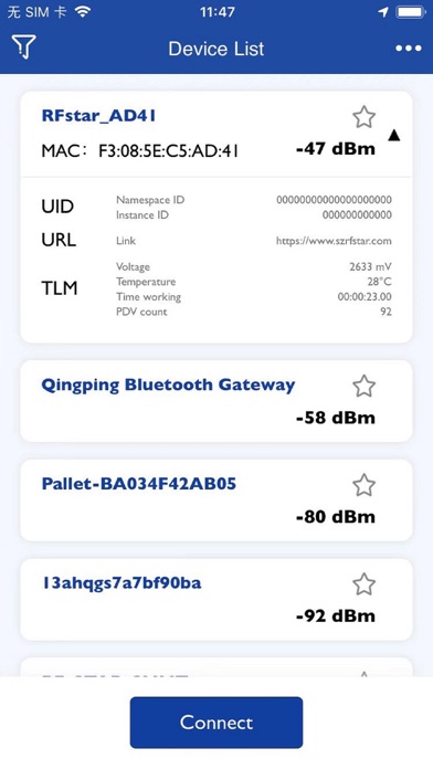 RF-star Beacon Screenshot