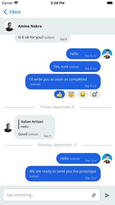 Italian Artisan Chat Screenshot