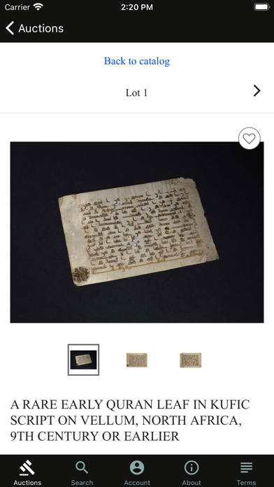 Plakas Auctions Screenshot