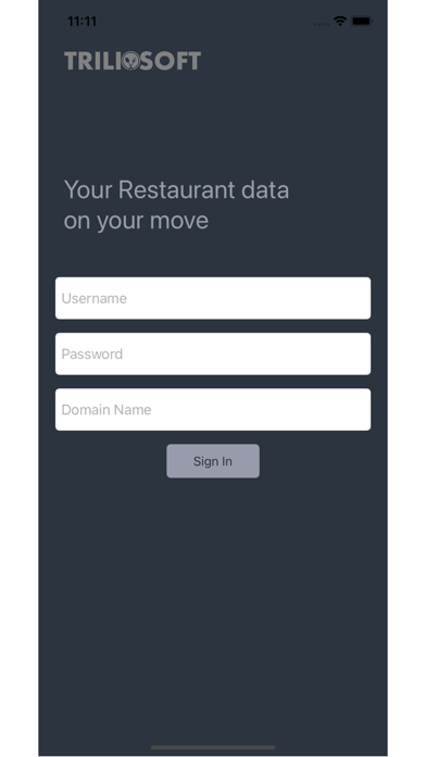 Triliosoft Restaurant Screenshot