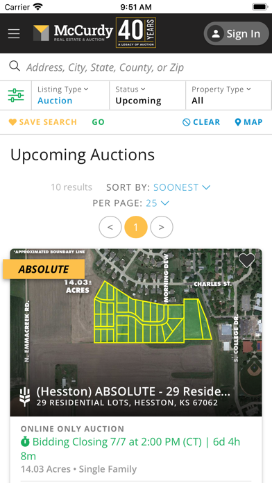 McCurdy Real Estate & Auction Screenshot