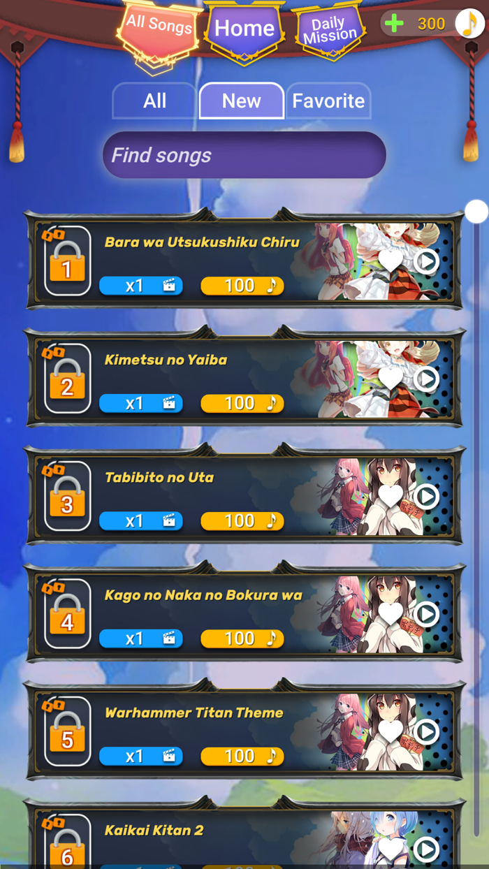 Anime Piano Swipe Saga