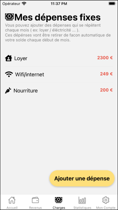 Mes dépenses - Gestion Budget Screenshot