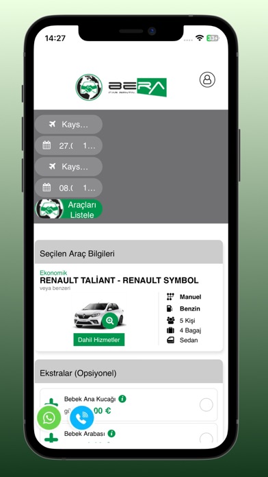 Bera Rent A Car Screenshot