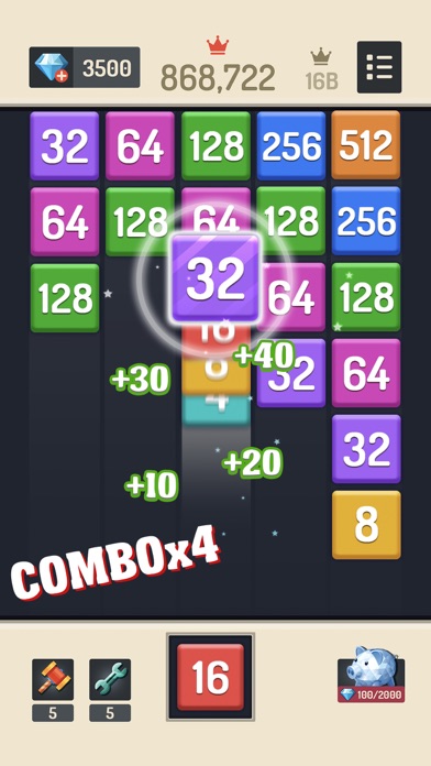 Screenshot #3 pour Merge Block - Number Puzzle