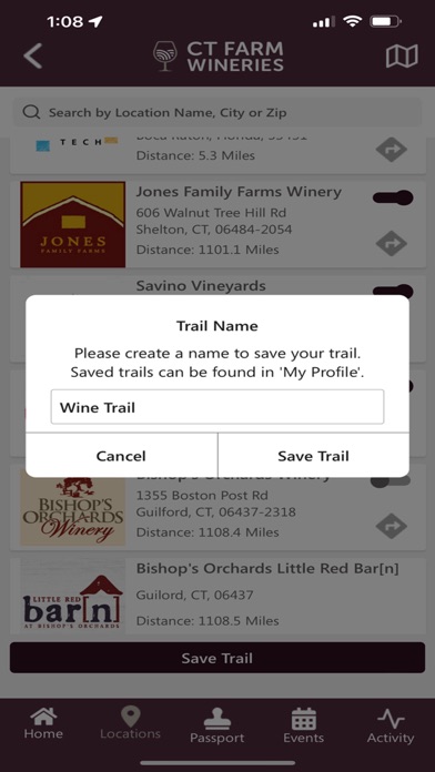 CT Wine Passport Screenshot