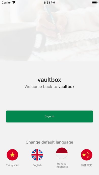 vaultbox Screenshot