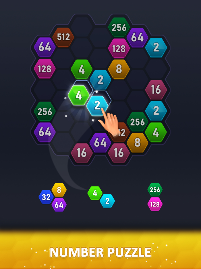 Hexa Number 2048 puzzle game