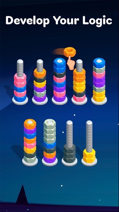 Nuts & Bolts, Color Screw Sort Screenshot