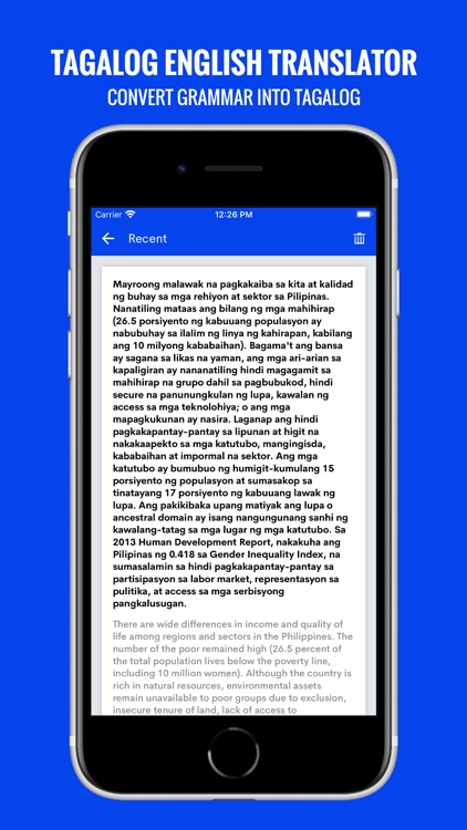 Tagalog to English Translator.