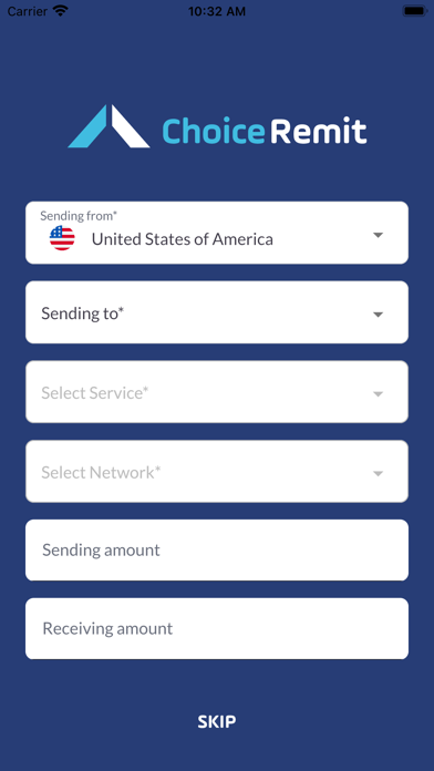 Choice Remit Money Transfer Screenshot
