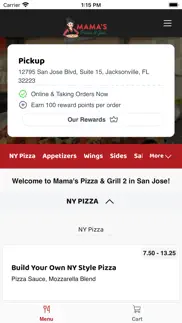 mamas pizza & grill san jose iphone screenshot 1