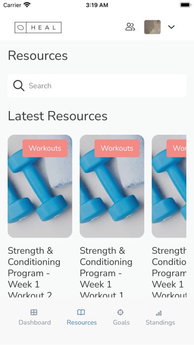 The HEAL Wellness Platform Screenshot
