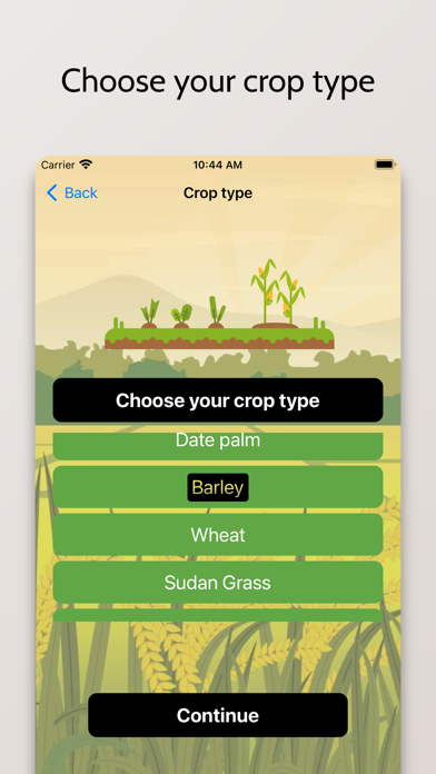 ICBA Irrigation App Screenshot