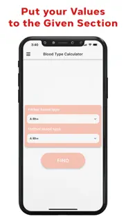 blood group type calculator iphone screenshot 2