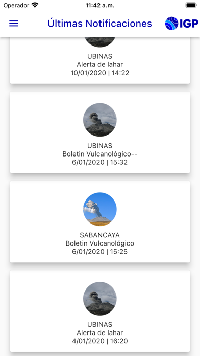 Instituto Geofísico del Perú Screenshot