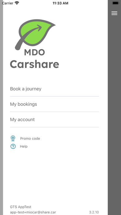MDO Carshare Screenshot